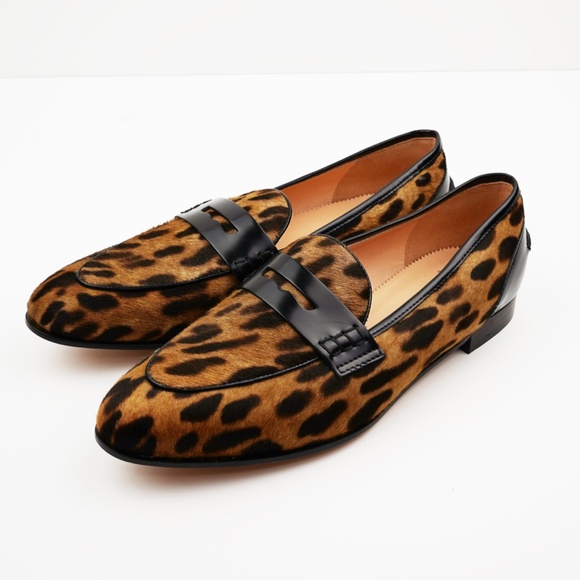 New JCREW Academy Penny Loafers in Leopard Calf Hair - Picture 5 of 5
